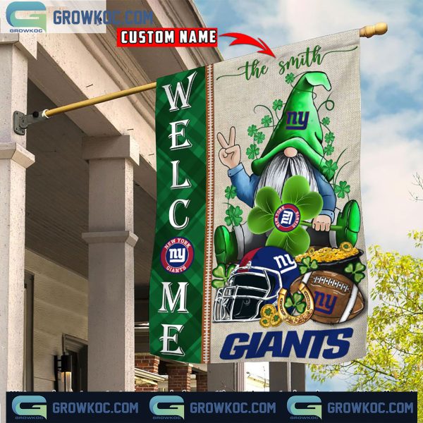 New York Giants St. Patrick’s Day Shamrock Personalized Garden Flag