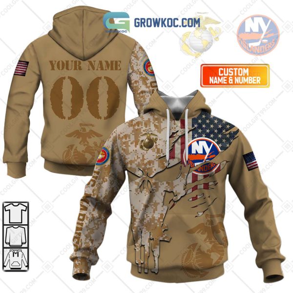 New York Islanders Marine Corps Personalized Hoodie Shirts