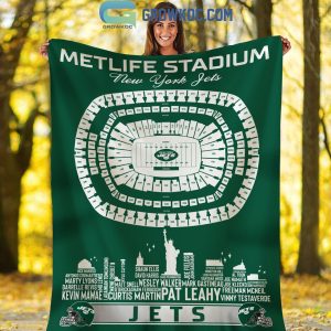 New York Jets MetLife Stadium Legends Fleece Blanket Quilt