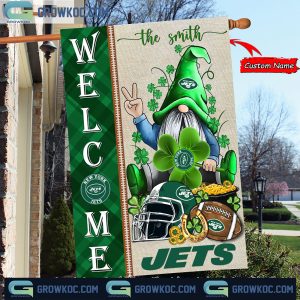 New York Jets St. Patrick’s Day Shamrock Personalized Garden Flag