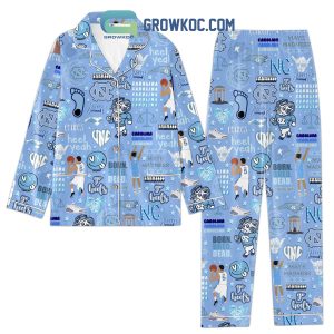 North Carolina Tar Heels Born Bred Dead Polyester Pajamas Set