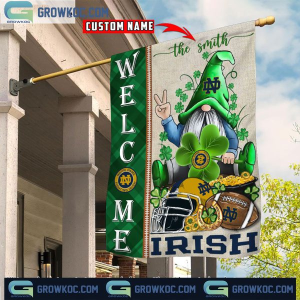 Notre Dame Fighting Irish St. Patrick’s Day Shamrock Personalized Garden Flag