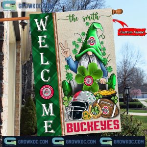 Ohio State Buckeyes St. Patrick’s Day Shamrock Personalized Garden Flag