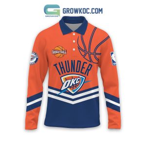 Oklahoma City Thunder Personalized Long Sleeve Polo Shirt