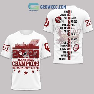 Oklahoma Sooners 2023 Alomo Bowl Champions Hoodie Shirts
