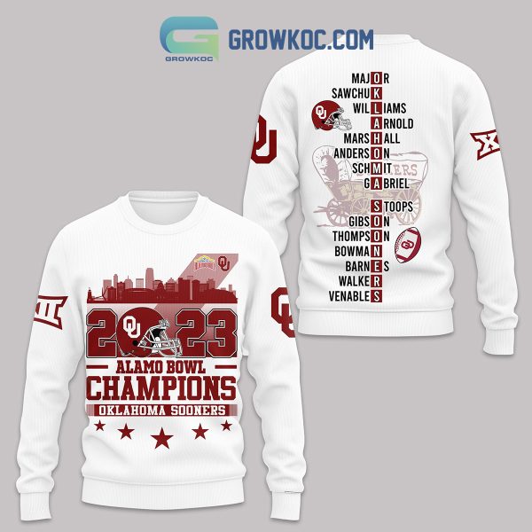 Oklahoma Sooners 2023 Alomo Bowl Champions Hoodie Shirts
