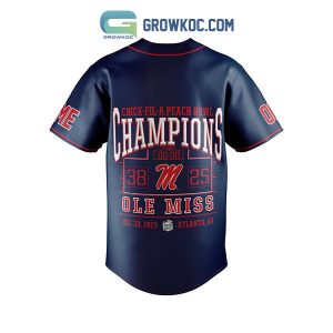 Ole Miss Rebels Hotty Toddy Champions Navy Design Personalized Baseball Jersey