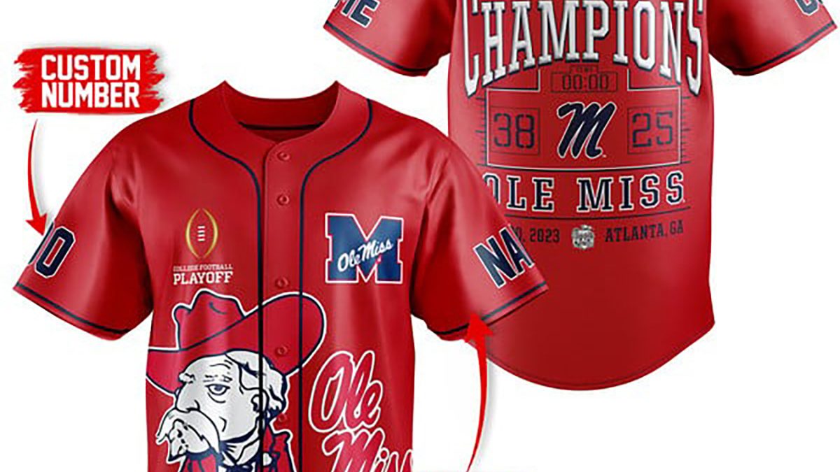 Custom ole miss sales jersey