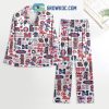 Ole Miss Rebels Hotty Toddy Red Design Polyester Pajamas Set