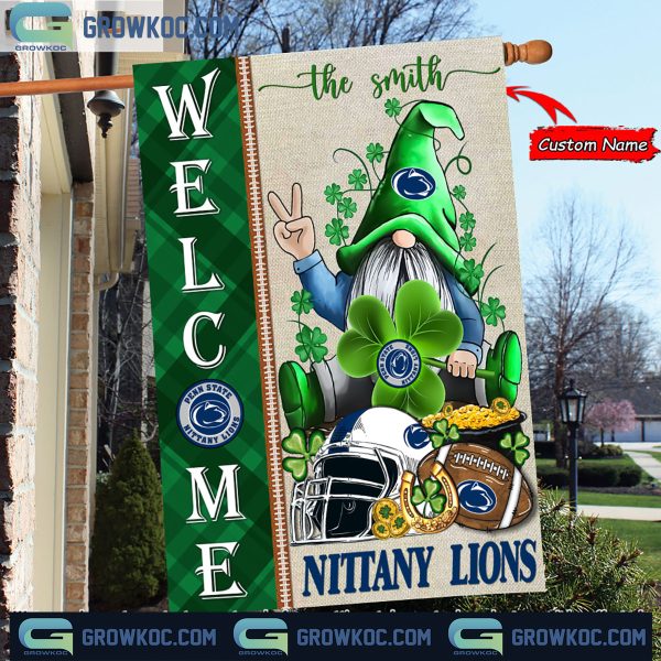 Penn State Nittany Lions St. Patrick’s Day Shamrock Personalized Garden Flag