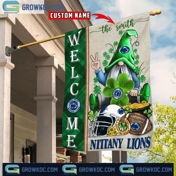 Penn State Nittany Lions St. Patrick’s Day Shamrock Personalized Garden Flag