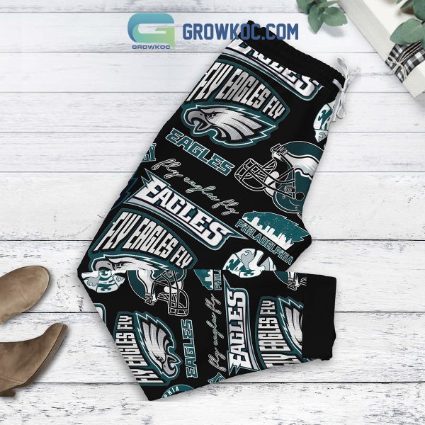 Philadelphia Eagles Fan Till I Die Fleece Pajamas Set