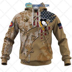 Pittsburgh Penguins Marine Corps Personalized Hoodie Shirts