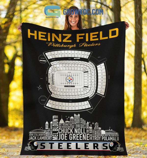 Pittsburgh Steelers Acrisure Stadium Legends Fleece Blanket Quilt