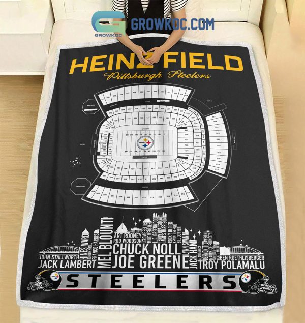 Pittsburgh Steelers Acrisure Stadium Legends Fleece Blanket Quilt