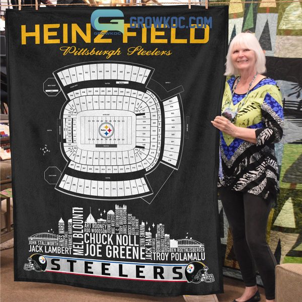 Pittsburgh Steelers Acrisure Stadium Legends Fleece Blanket Quilt