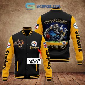 Pittsburgh Steelers Football Fan Personalized Baseball Jacket