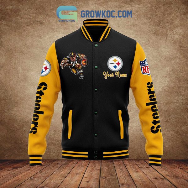 Pittsburgh Steelers Football Fan Personalized Baseball Jacket