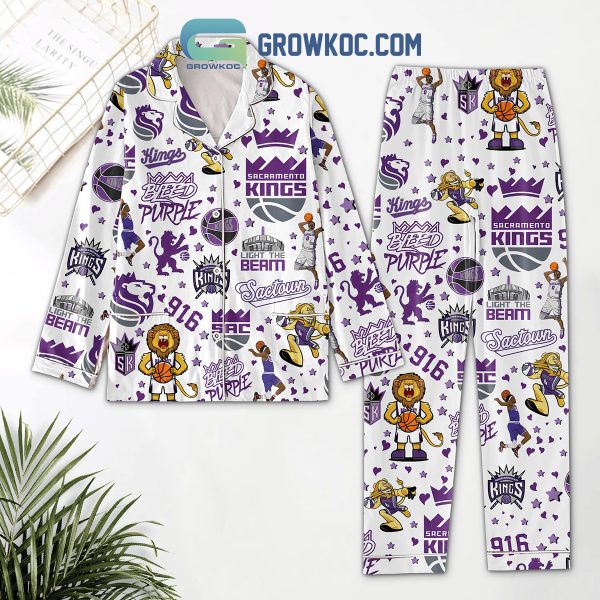 Sacramento Kings Bleed Purple Polyester Pajamas Set