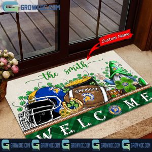 San Jose State Spartans St. Patrick’s Day Shamrock Personalized Doormat