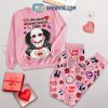 Scream Ghostface Valentine Fleece Pajamas Set Long Sleeve