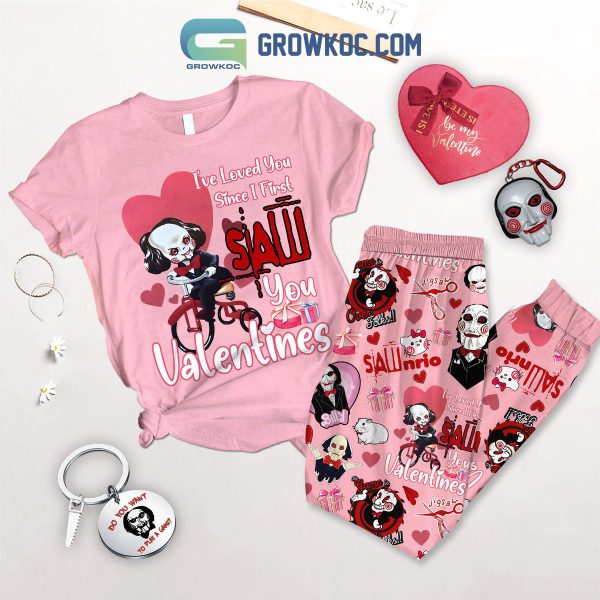 Saw Valentine Horror Fleece Pajamas Set