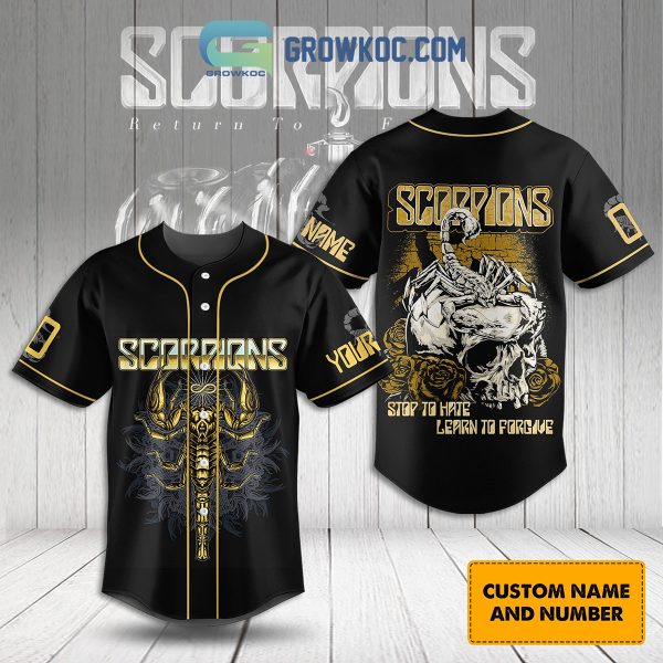 Scorpions Learn To Forgive Personalized Baseball Jersey