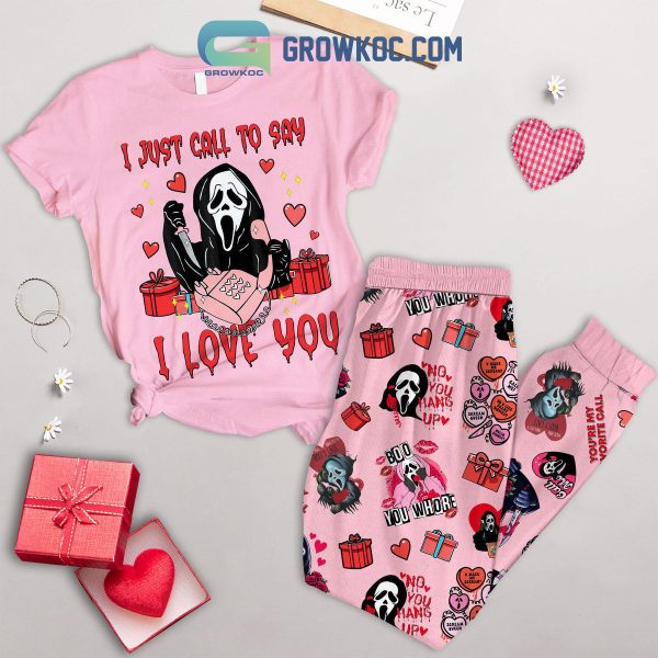 Scream Ghostface Valentine Fleece Pajamas Set