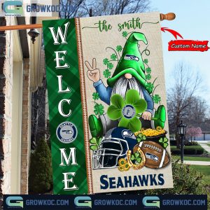 Seattle Seahawks St. Patrick’s Day Shamrock Personalized Garden Flag