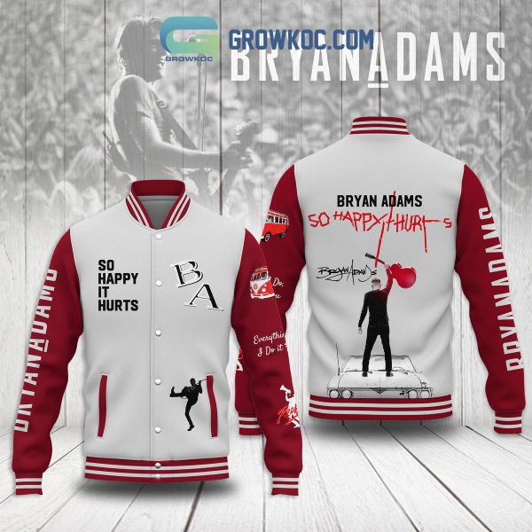 So Happy Hurts Bryan Adams Fan Baseball Jacket