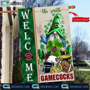 South Carolina Gamecocks St. Patrick’s Day Shamrock Personalized Garden Flag