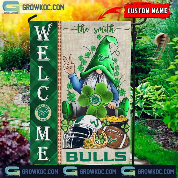 South Florida Bulls St. Patrick’s Day Shamrock Personalized Garden Flag