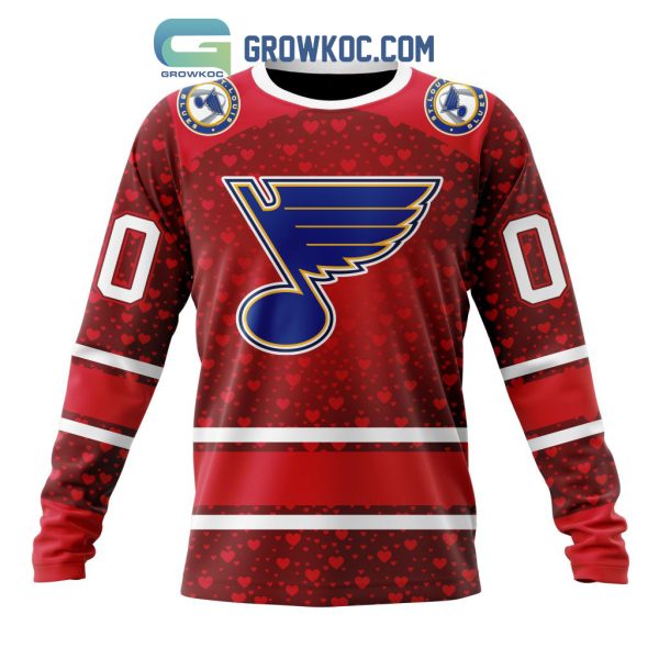 St. Louis Blues Valentines Day Fan Hoodie Shirts