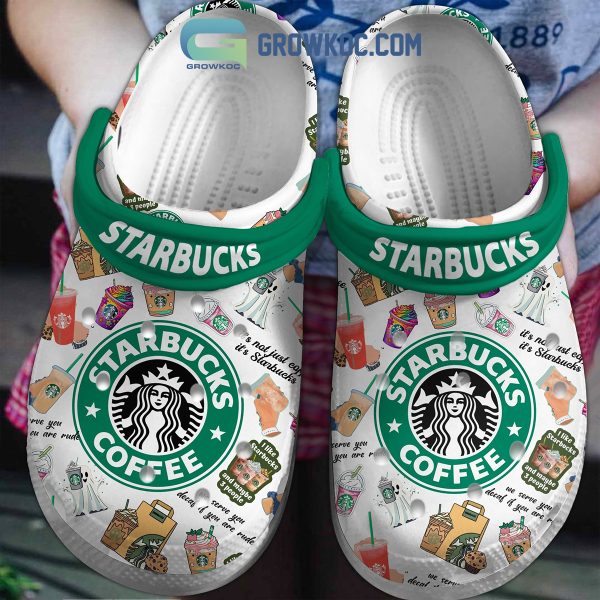 Starbucks I Like Coffee 3 More People Crocs Clogs