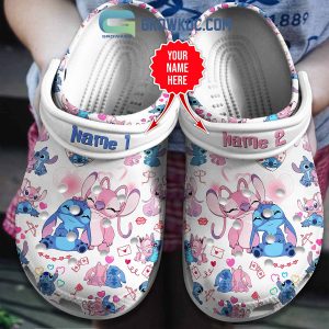 Stich And Angel The True Love Personalized Crocs Clogs