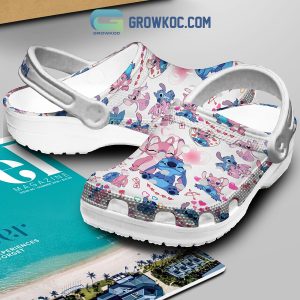 Stich And Angel The True Love Personalized Crocs Clogs