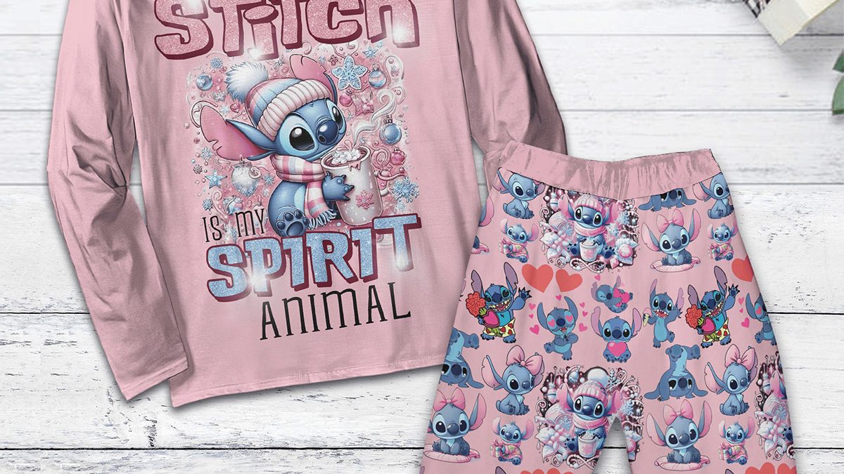 Custom Disney Group Matching Family Pajamas Set, Stitch Angel
