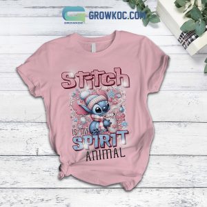 Stitch Spirit Animal Valentine Fleece Pajamas Set