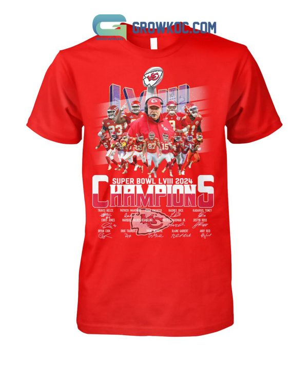 Super Bowl LVIII 2024 Champions Kansas City Chiefs T Shirt