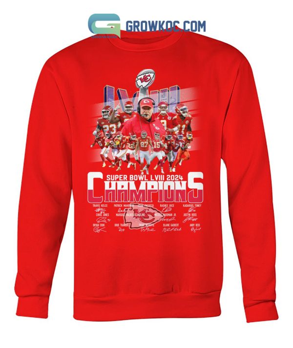 Super Bowl LVIII 2024 Champions Kansas City Chiefs T Shirt