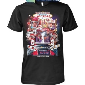 Super Bowl LVIII 2024 Welcome To Las Vegas Neveda T Shirt