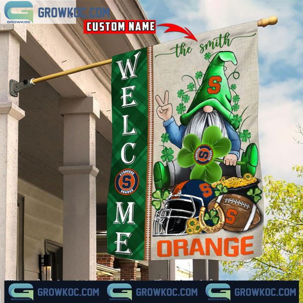 Syracuse Orange St. Patrick’s Day Shamrock Personalized Garden Flag