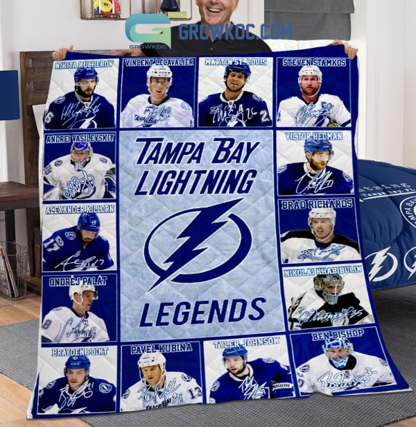 Tamba Bay Lightning Legends Collection Fleece Blanket Quilt