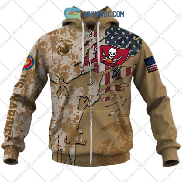 Tampa Bay Buccaneers Marine Camo Veteran Personalized Hoodie Shirts