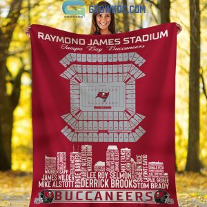 Tampa Bay Buccaneers Raymond James Stadium Legends Fleece Blanket Quilt