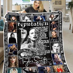 Taylor Swift Iconic Playlist Fleece Blanket Quilt