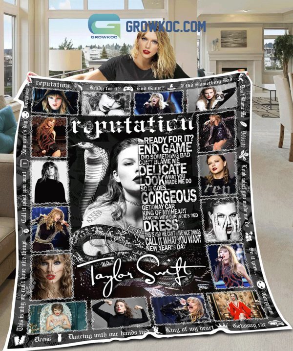 Taylor Swift Iconic Playlist Fleece Blanket Quilt