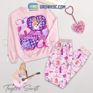 Taylor Swift Valentine Song Fleece Pajamas Set Long Sleeve