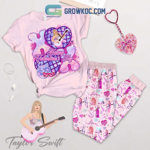 Taylor Swift Valentine Song Fleece Pajamas Set
