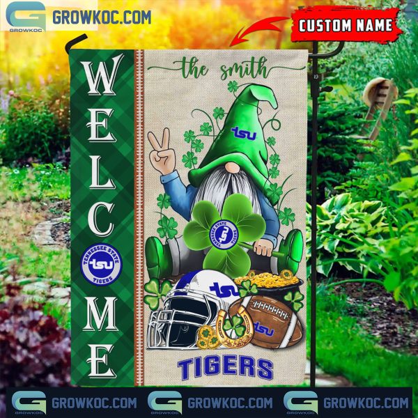 Tennessee State Tigers St. Patrick’s Day Shamrock Personalized Garden Flag